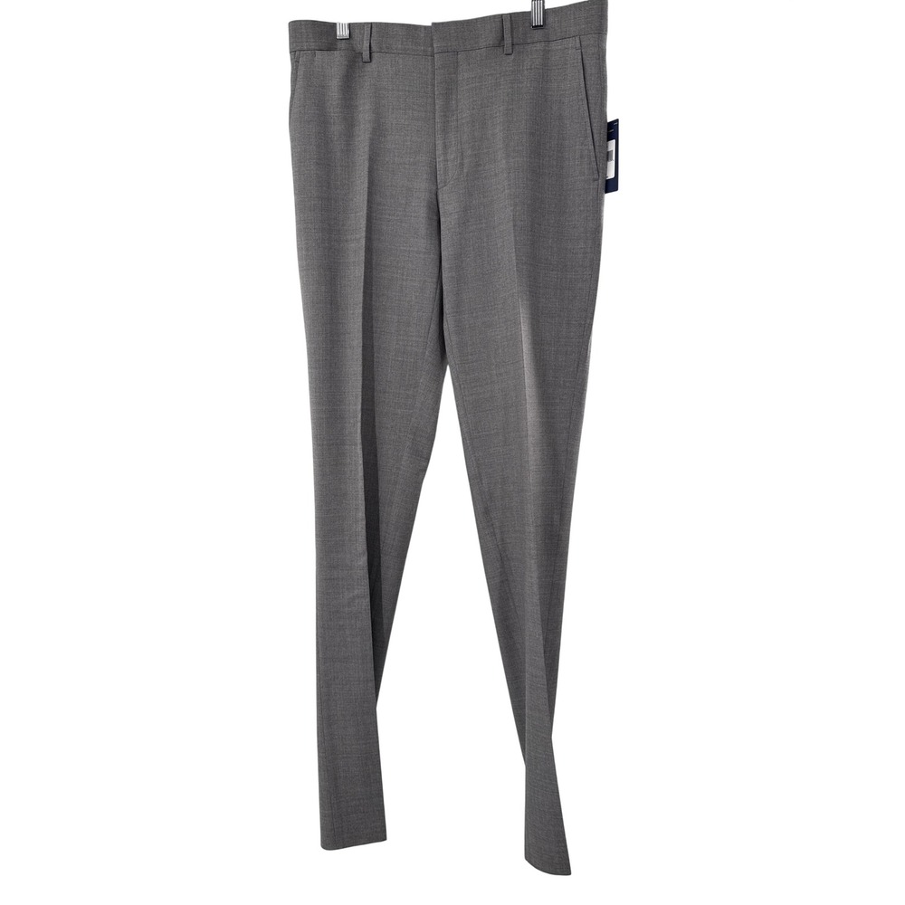 Polo Ralph Lauren Dress Pants Mens 34 Grey Heather Grey Wool Trousers unhemmed